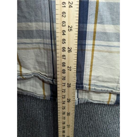 Merrell Button Up Shirt Mens XL Plaid Cotton Pockets Blue Outdoor Preppy - Picture 8 of 11